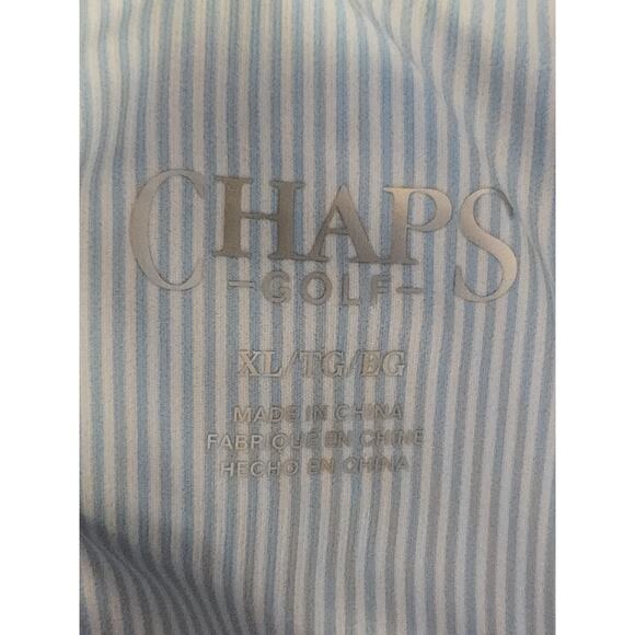 Chaps Golf Polo Men's XL Navy Nautical Print Soft Stretch Moisture Wicking NWT - Picture 4 of 8